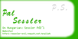 pal sessler business card